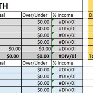 Monthly Budget Template Zero-Based Budget Excel Download image 2