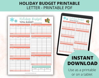 Holiday Budget Printable