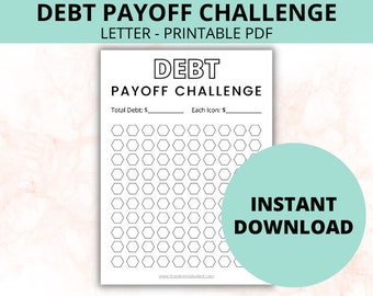 Debt Payoff Tracker Printable | 100 Icons Challenge (PDF)