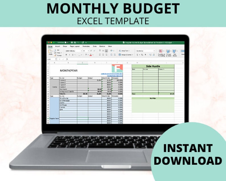 Annual & Monthly Budget Template Zero-Based Budget Excel Download image 3