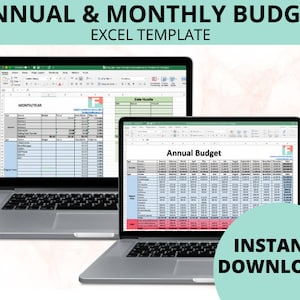 Annual & Monthly Budget Template Zero-Based Budget Excel Download image 1