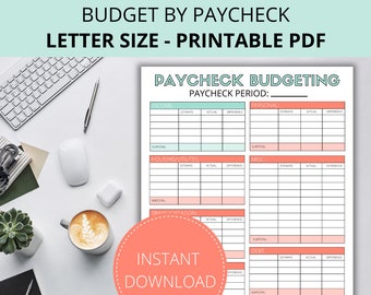 Budget by Paycheck Printable | Pen & Paper Budgeting