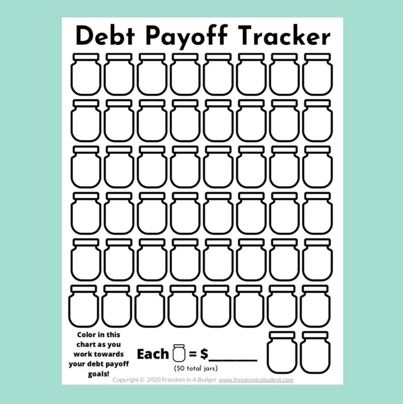 Debt Tracker Printable  Debt Payoff Tracker PDF image 1
