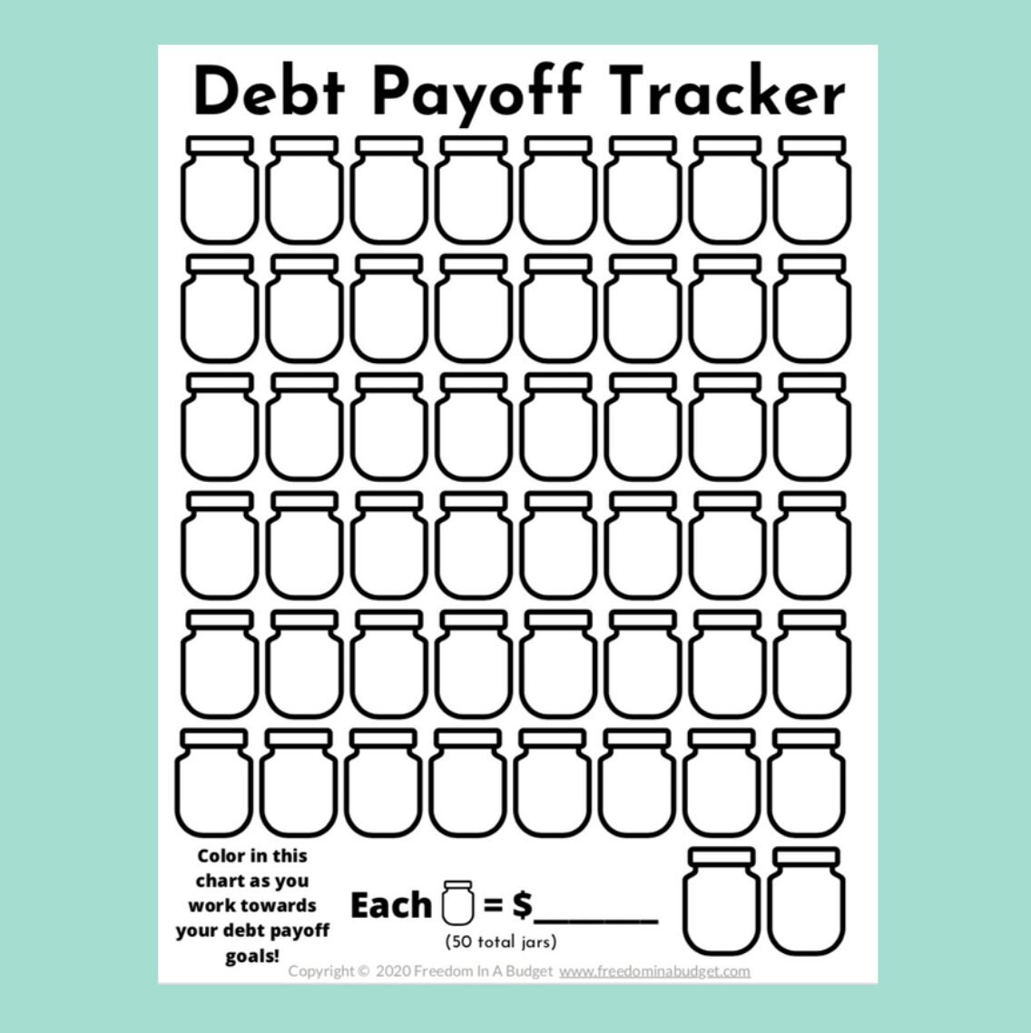 Debt Tracker Printable Debt Payoff Tracker PDF Etsy Hong Kong