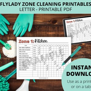 FlyLady Inspired Zone Cleaning List Printables | Cleaning To Do List
