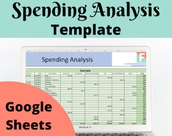 Spending Analysis Template | FORMULAS PRE-POPULATED | Google Sheets