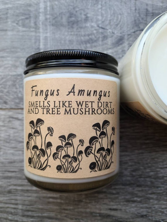 Fungus 8 oz Soy Candle, Handmade Soy Candle, Novelty Candle, Garden Lovers, Mushroom Candle, Mushroom Gift, Gag Gift Candle, Fungus Candle