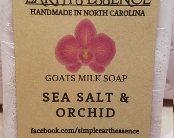 Sea Salt & Orchid Goats Milk Soap 4 OZ | Handmade Soap | All Natural