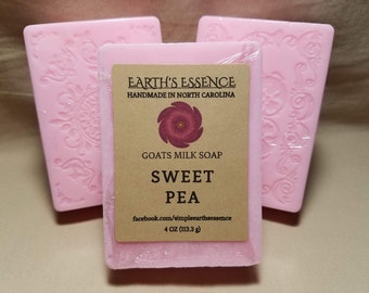 Sweet Pea Goats Milk Soap 4 OZ | Handmade Soap | All Natural