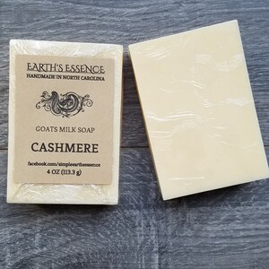 Cashmere 4 oz Goats Milk Soap, Handmade Goats Milk Soap, Handmade Soap, Soap for Women