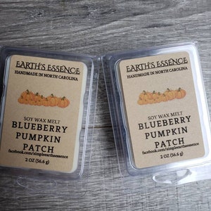Blueberry Pumpkin Patch 2 oz Soy Wax Melt, Handmade Soy Wax Melts, Highly Scented Soy Melts, Wax Warmer Melts, Wax Warmer, BBW Dupe