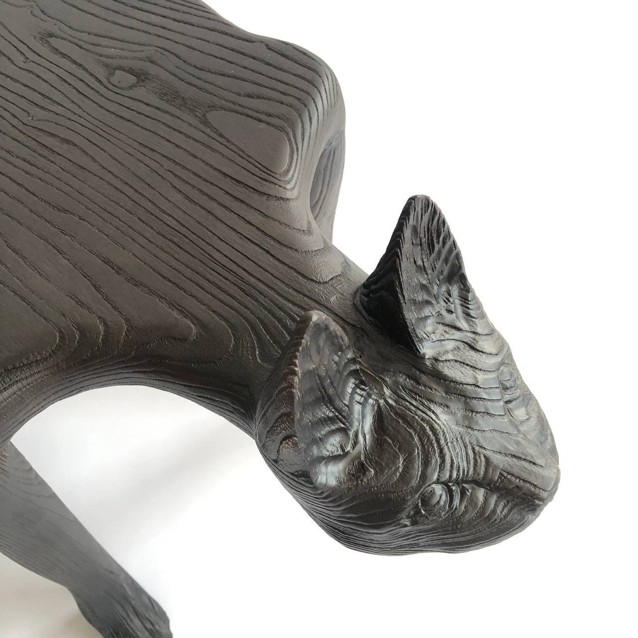 Designer table made of wood Table cat Cat coffee table Cat Etsy