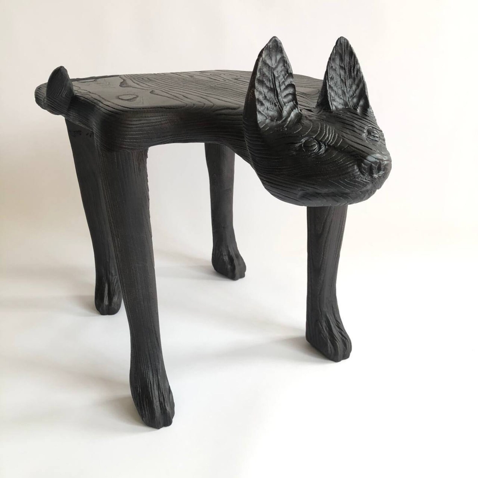 Designer table made of wood Table cat Cat coffee table Cat Etsy