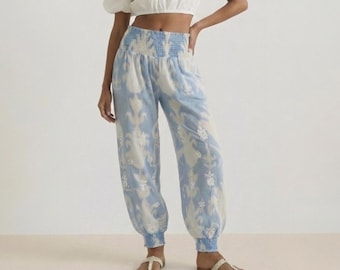 Azra Cotton Printed Pants