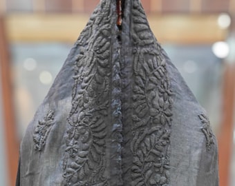 Black Mulmul Dupatta