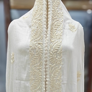 Rhea Mul Ivory Dupatta