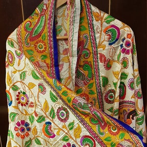 Kutchi Kantha Work Dupatta