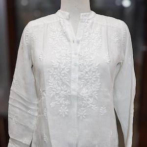Whispers of Elegance Linen Blouse