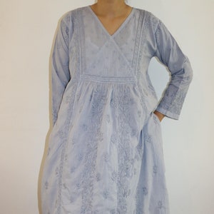 injiri embroidered dress Amber 73 Pure Cotton Slip Dress by Injiri – KAHRA Studio Group Switzerland  GmbH main image 1