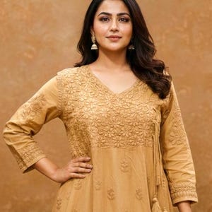 Afsana Baumwolle Kali Angarkha Kleid