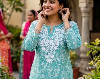 Mul Short Kurta. XL(42)