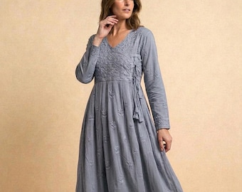 Afsana Cotton Kali Angarkha Dress