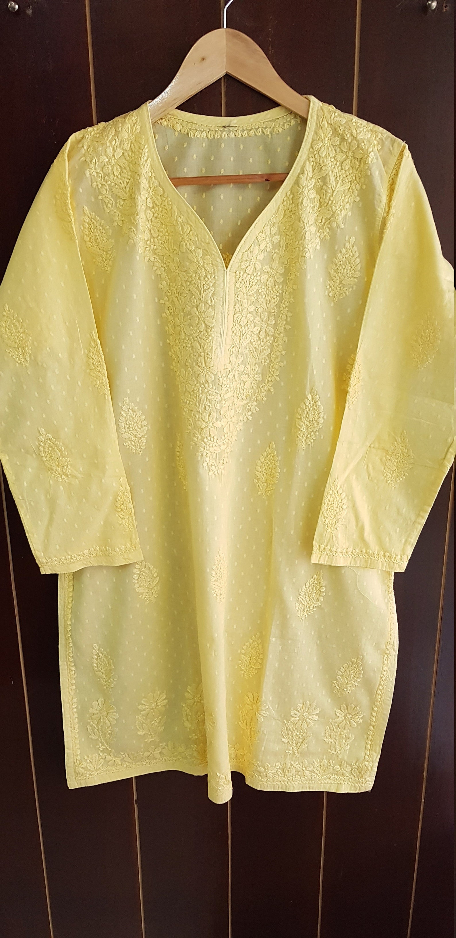 Gulia Cotton Colour Tunic fabric Embr. Etsy