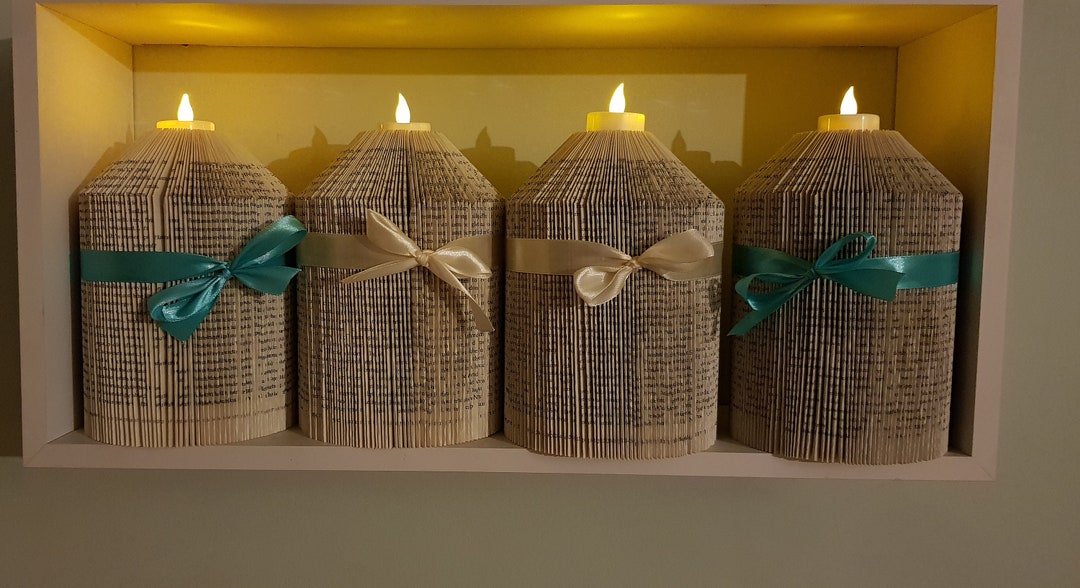 Large Book Candles Etsy