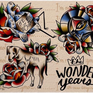 The Wonder Years Tattoo Flash Print