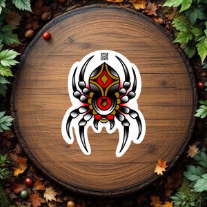 American Traditional Spider Tattoo Sticker Vinyl Decal Waterproof