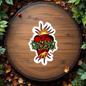 American Traditional American Sacred Heart Tattoo Sticker Vinyl Decal Waterproof