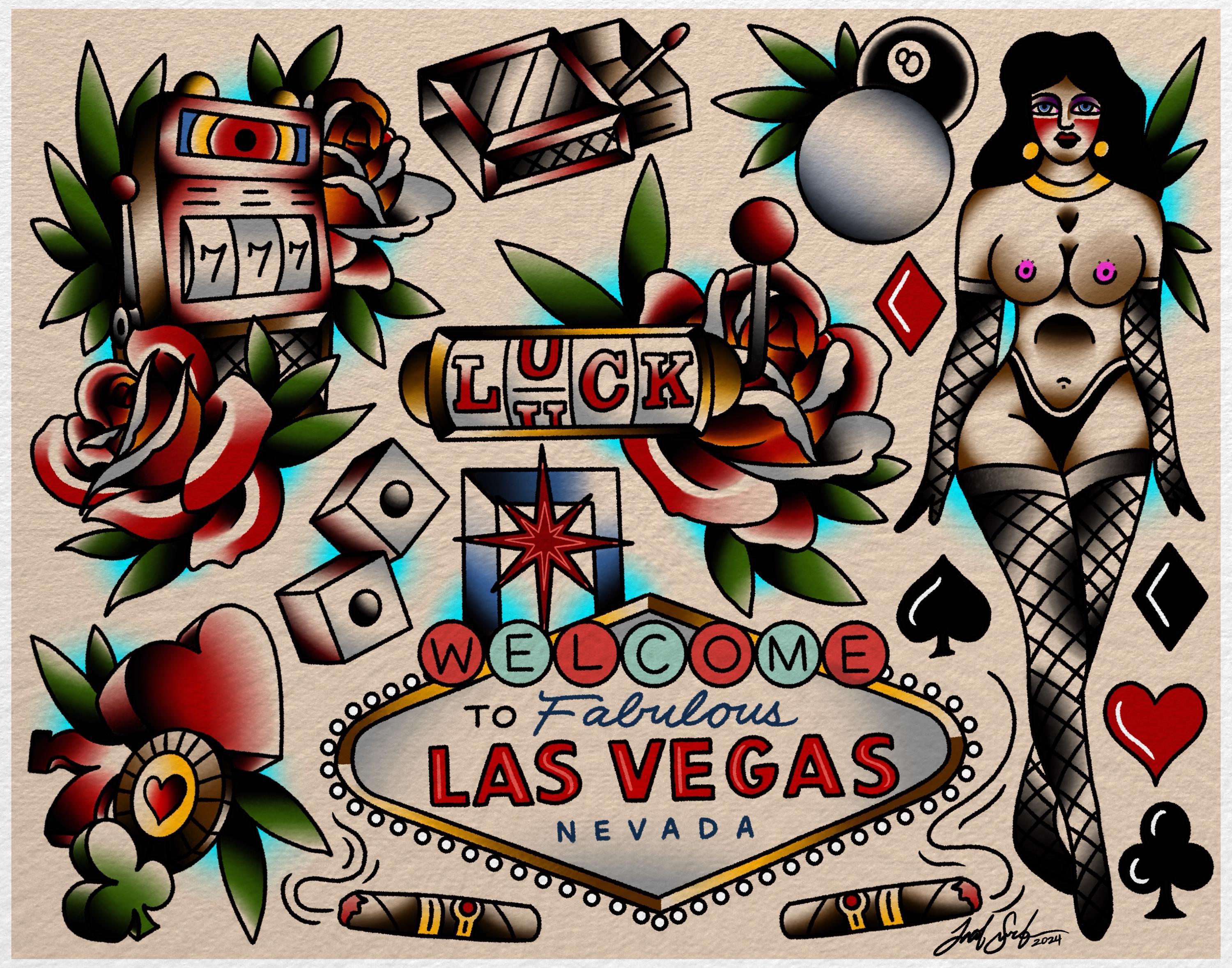 Stunning Small Vegas Tattoo Ideas for Women