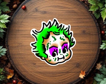American Traditional American Beetlejuice Cupie Tattoo Sticker Vinyl Decal Waterproof