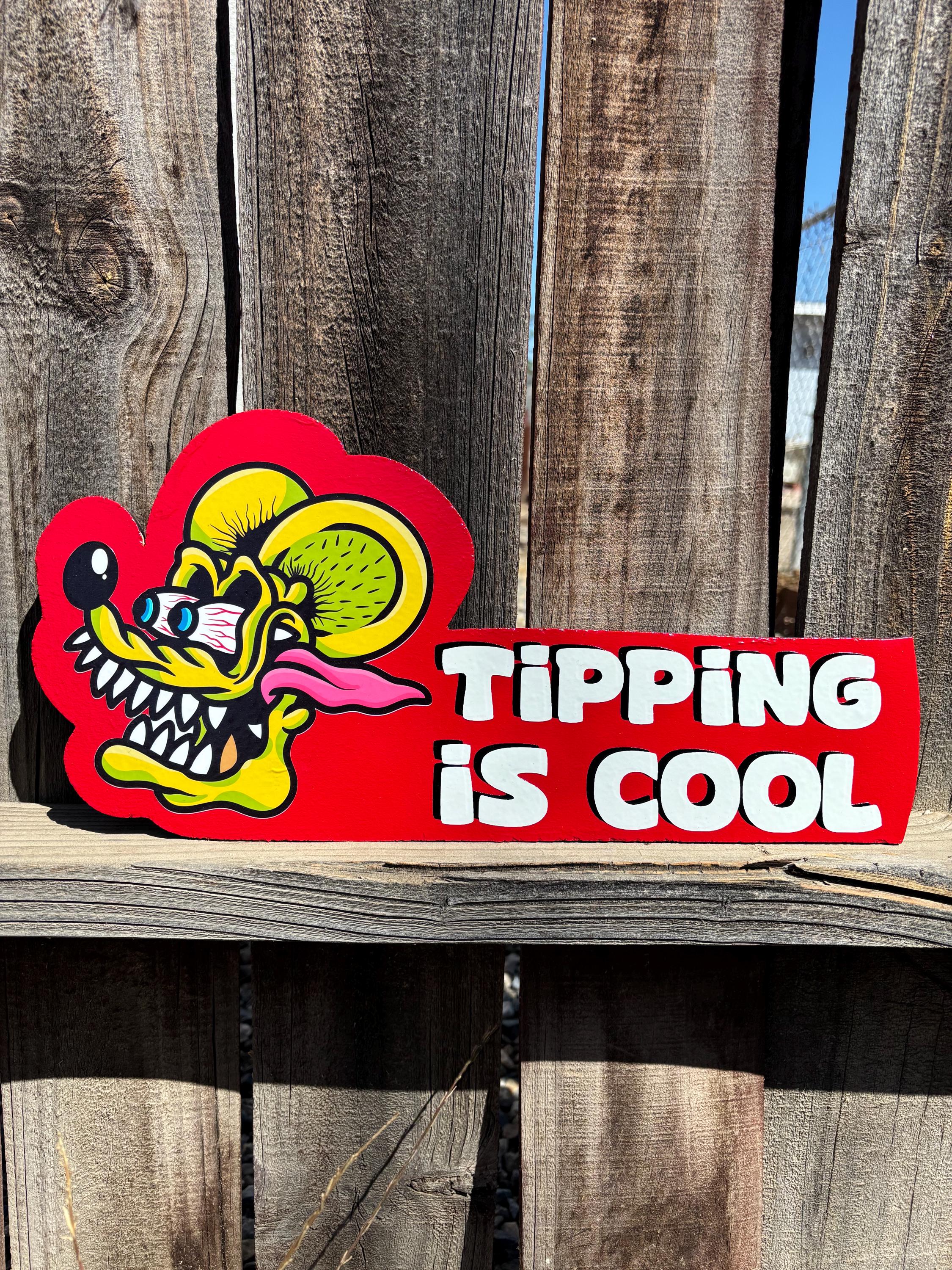 American Traditional Rat Fink Tip Sign Handmade Shop Sign - Etsy
