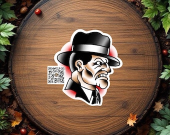 American Traditional American Gangster Tattoo Sticker Vinyl Decal Waterproof