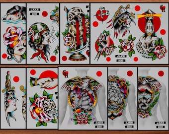 FRIDAY THE 13TH Traditional Tattoo Flash Sheet - Etsy 日本