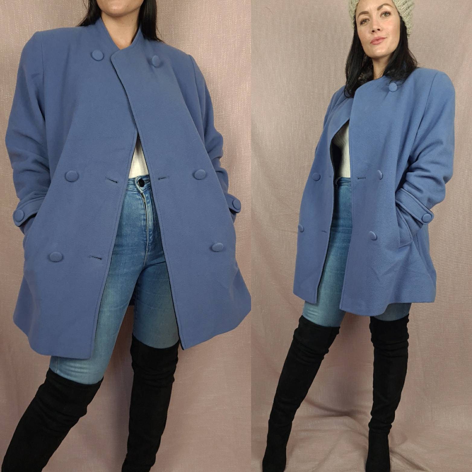 Image of Vintage S-M Lilac Wool Coat