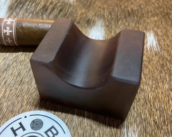 Cigar Rest - tinted purple and black onyx epoxy resin