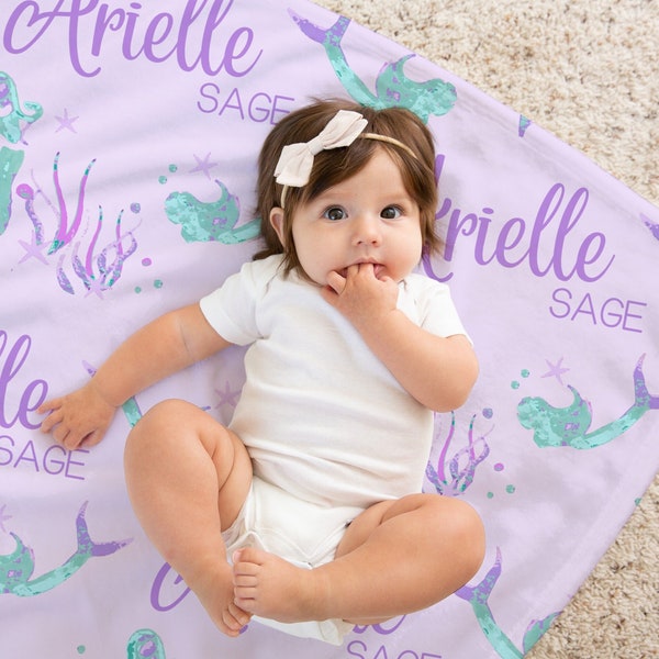 Mermaid Blanket Baby Etsy