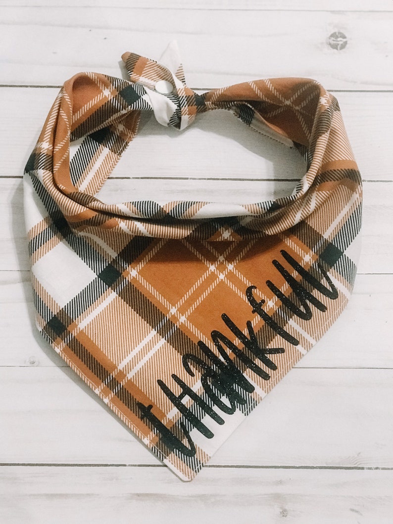 matching pet owner bandana scrunchie fall bandana pet gift plaid dog bandana fall dog bandana Plaid bandana dog bandanas cat bandanas