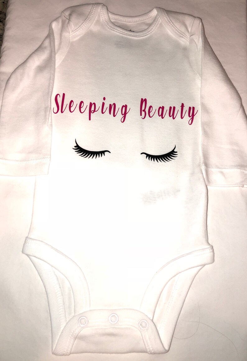 sleeping beauty baby onesie