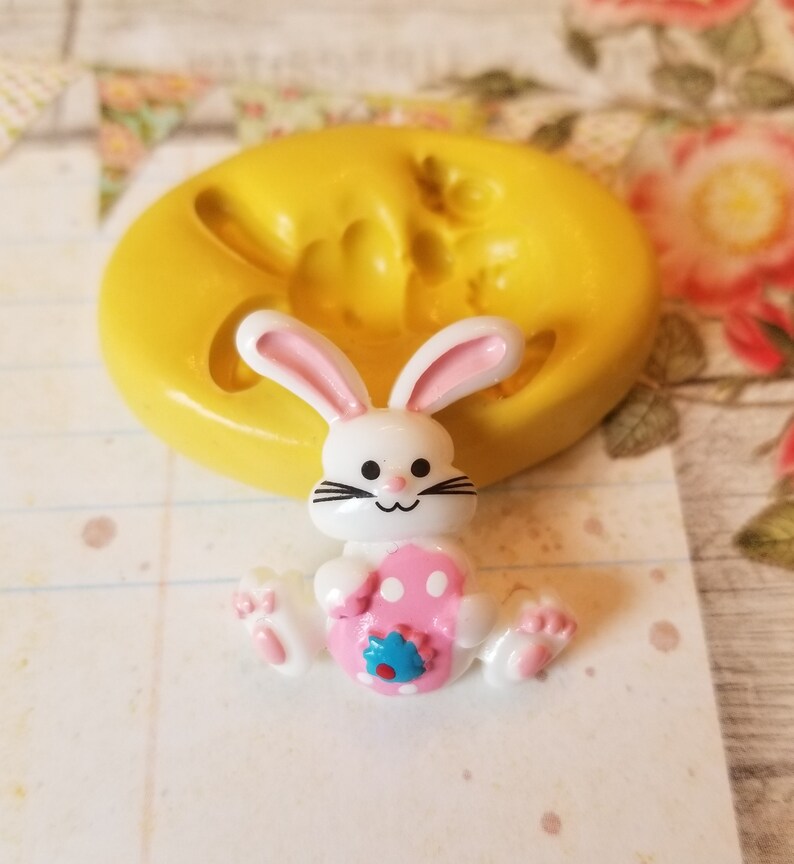 Bunny Mold fondant mints chocolate flexible silicone mold food grade resin polymer clay resin mold rabbit cabochon Easter mold