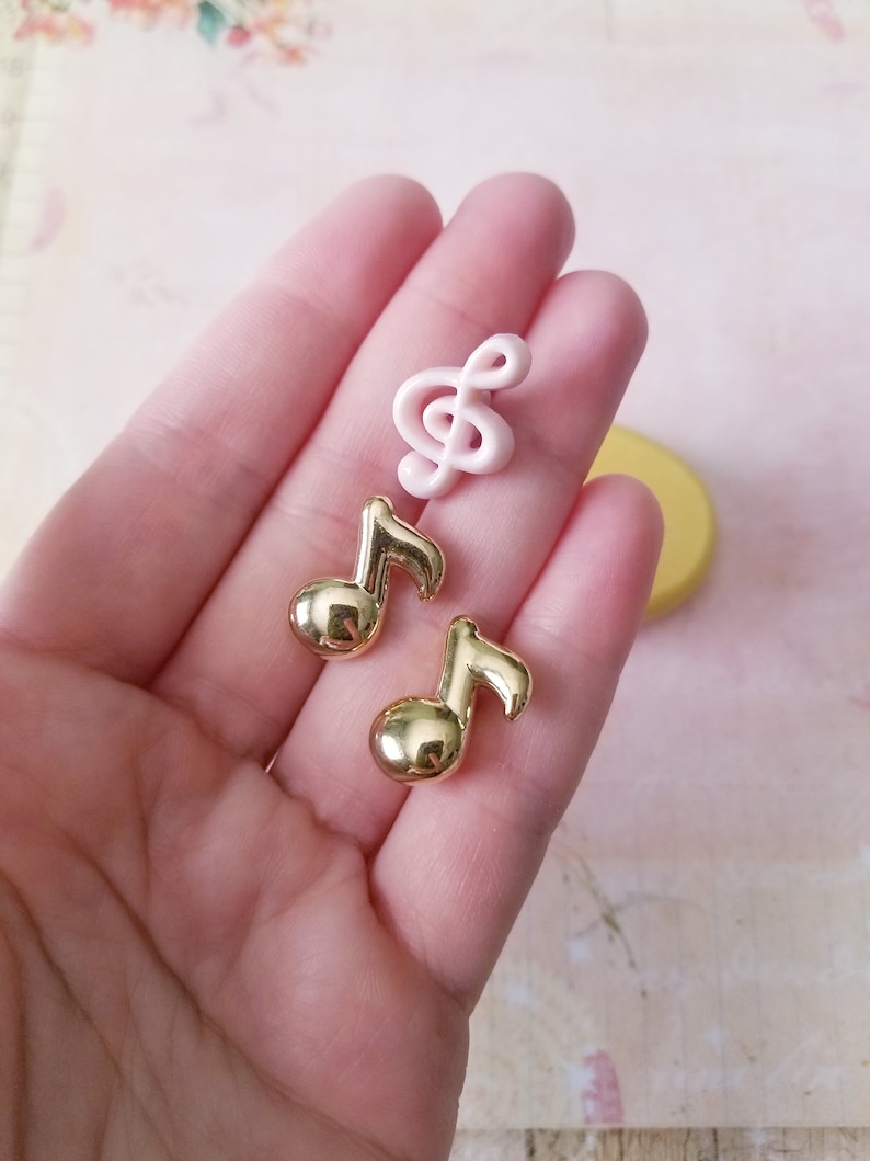Music notes mold fondant chocolate candy mints cupcake topper earring mold cupcake topper resin mold clay mold jewelry mold