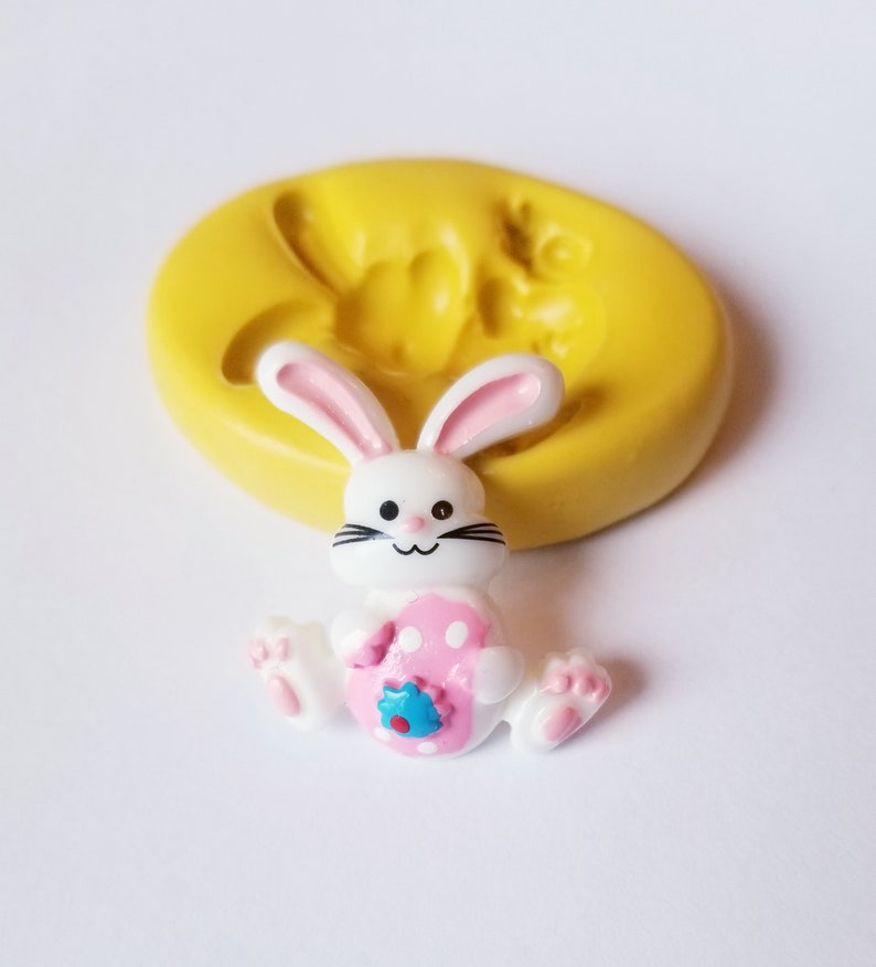 Bunny Mold fondant mints chocolate flexible silicone mold food grade resin polymer clay resin mold rabbit cabochon Easter mold