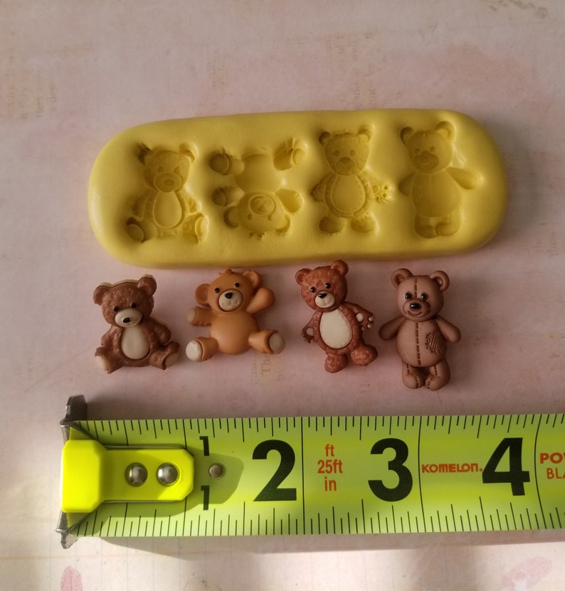 Bears Food safe mold for fondant decorate your cake flexible silicone mold food grade oven safe for cakes molds for mold