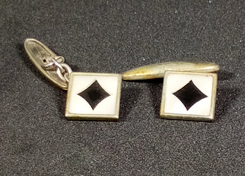 Fast FREE Shipping SALE 25/% OFF Vintage Black Diamond Cufflinks