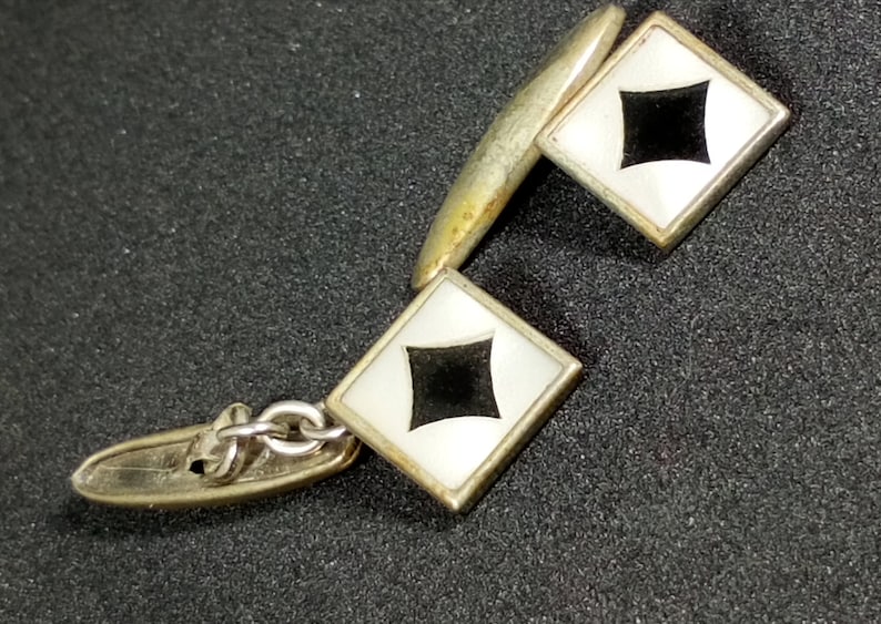 Fast FREE Shipping SALE 25/% OFF Vintage Black Diamond Cufflinks