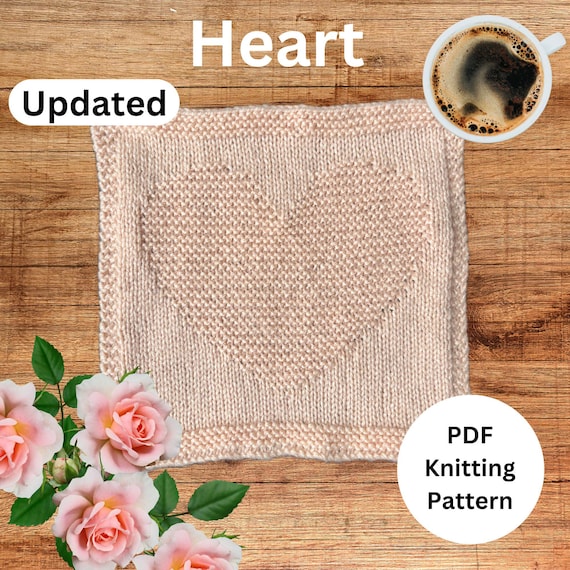 Knitted Heart Cloth Pattern