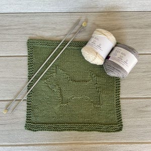 Knitted Cotton Scotty Dog Dishcloth