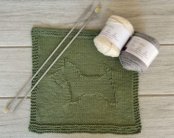 Lavette en coton tricoté pour chien Scotty